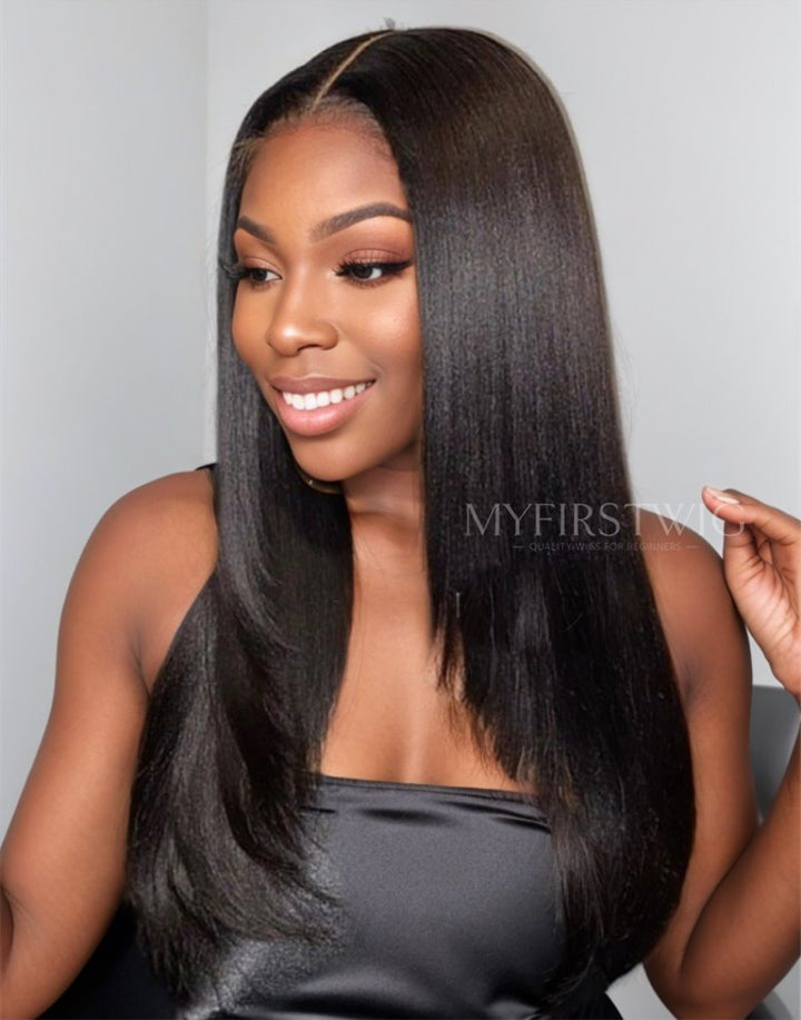 Yaki Straight Layers HD Lace Wear &amp; Go Perücke ohne Kleber - CLS028