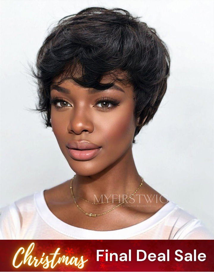 12 Zoll Bob mit Pony Perücke HD Lace Wear &amp; Go kleberlose Perücke - CLB012