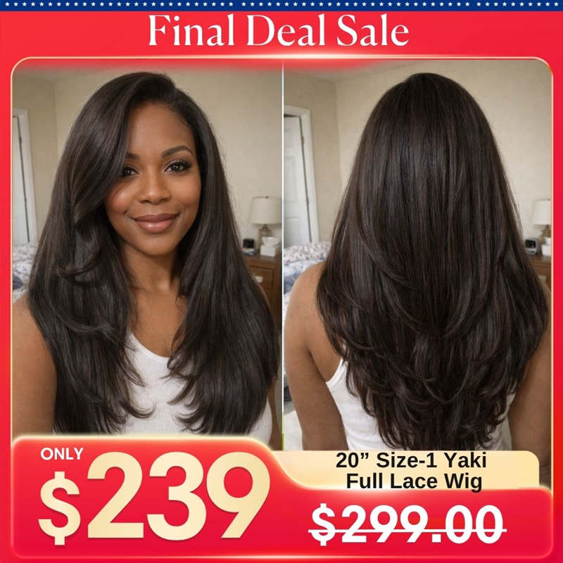 13x6 Yaki Kurzhaar Bob Unsichtbare, kleberlose Lace Front Perücke - NCB002