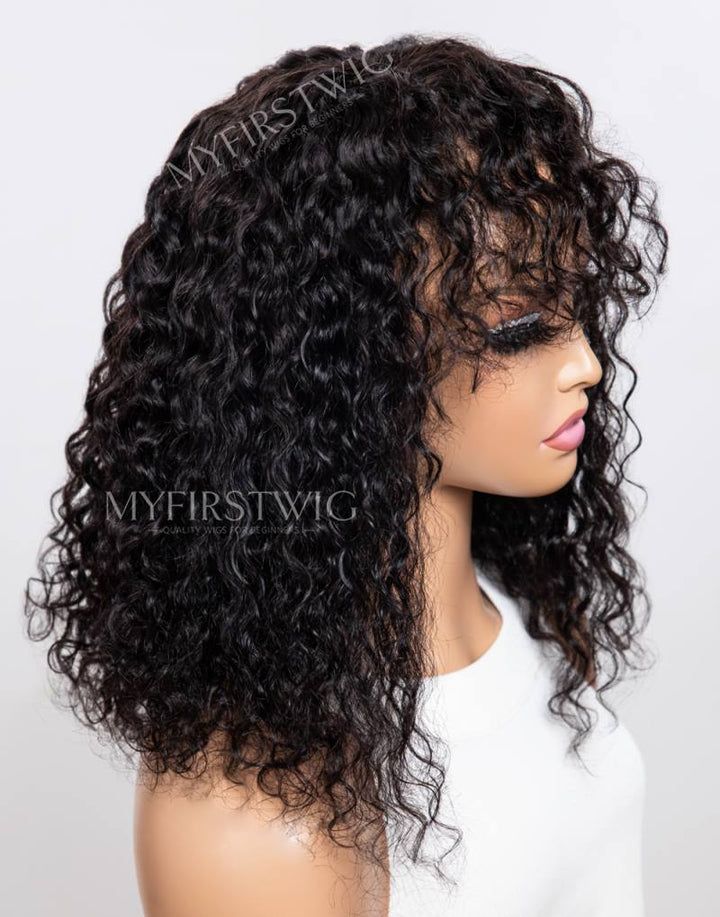 14 Inch Deep Wave Curly 4x4 Closure Wig - Final Deal & No Code Needed - ABFL4419