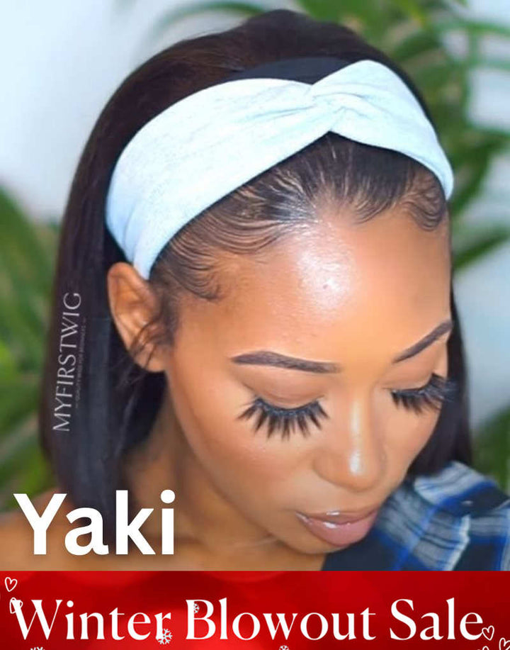 Yaki Bob Drawstring Headband Wig - HBW005