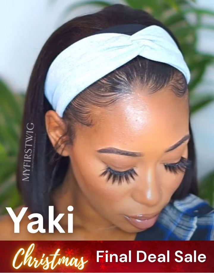 Yaki Bob Drawstring Headband Wig - HBW005