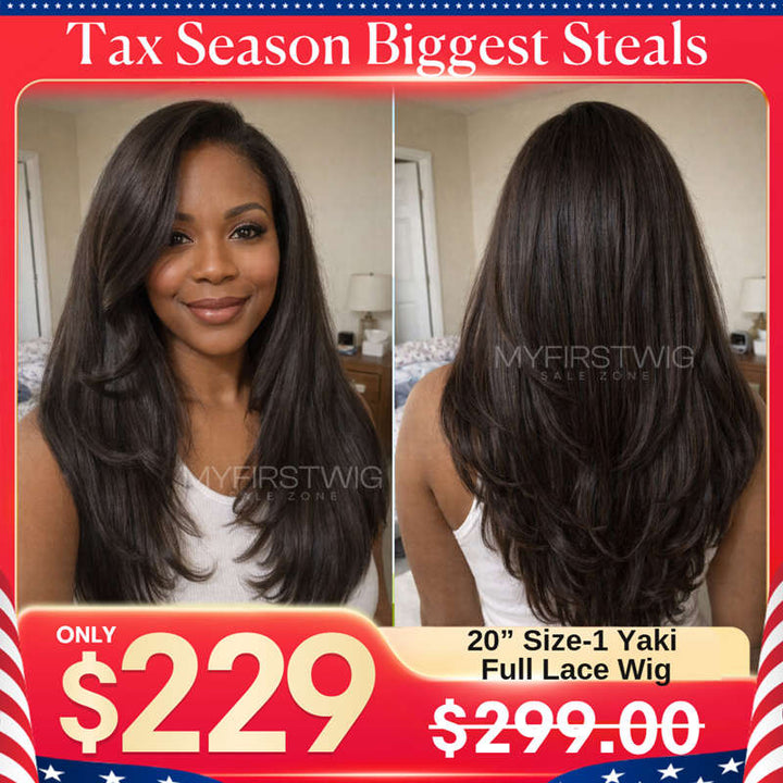 13x6 Yaki Kurzhaar Bob Unsichtbare, kleberlose Lace Front Perücke - NCB002