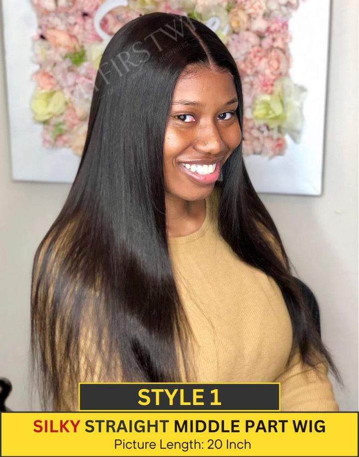 13x6 Wig Final Deal Sale | 14-20 Inch Natural Black Silky Yaki & No Code Needed - FDLW01