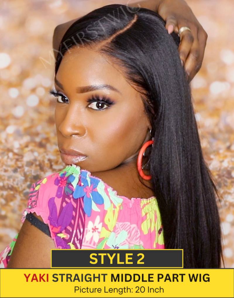 13x6 Wig Final Deal Sale | 14-20 Inch Natural Black Silky Yaki & No Code Needed - FDLW01