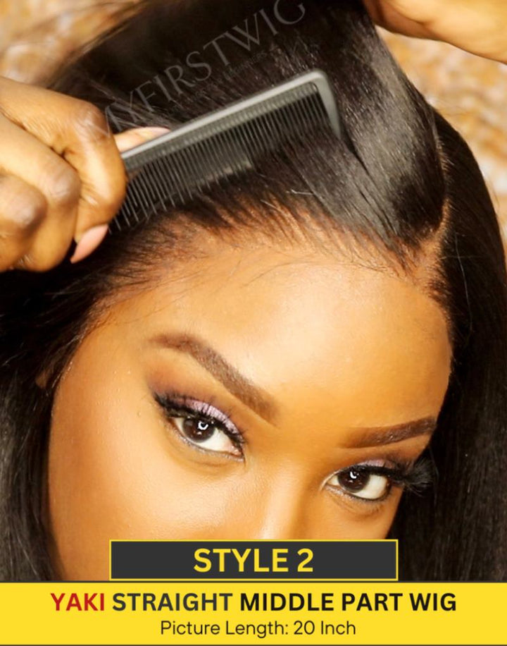 13x6 Wig Final Deal Sale | 14-20 Inch Natural Black Silky Yaki & No Code Needed - FDLW01