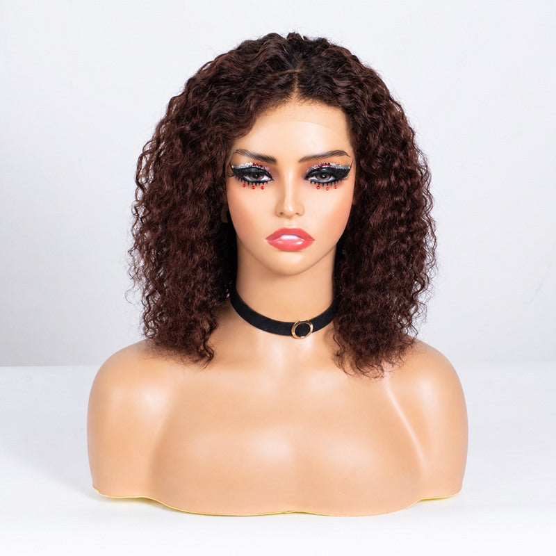 Clearance - 13x4"  Lace Front Wig Indian Hair - 12" Curly Size 1- MTY-2445