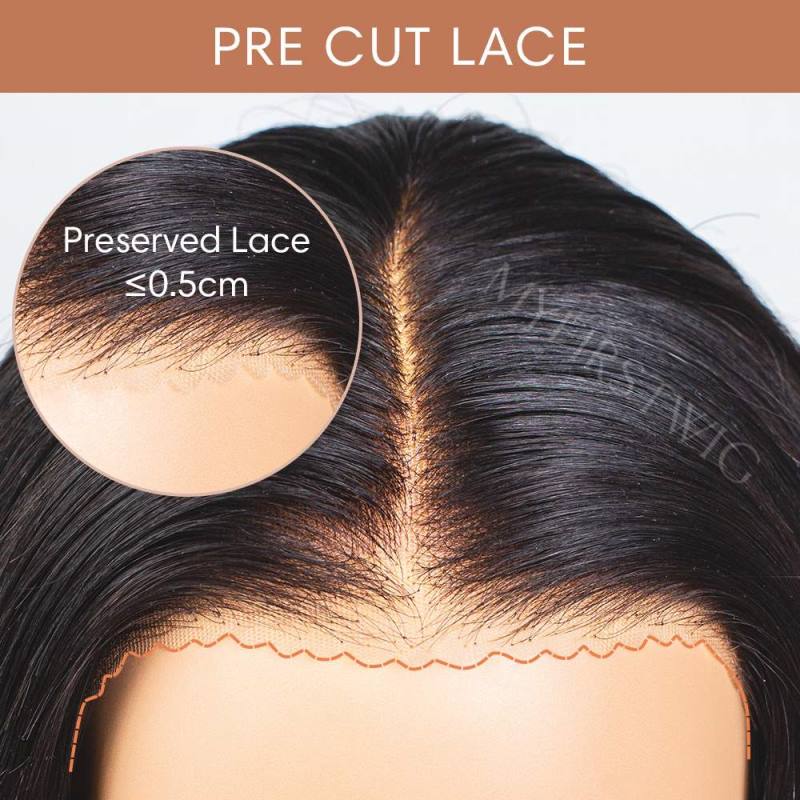 Yaki Texture Bob Side Part Wig HD Lace Wear & Go Glueless Closure Wig - CLB031