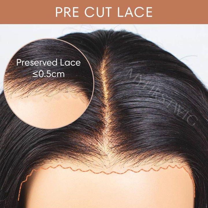 Yaki Texture Bob Side Part Wig HD Lace Wear & Go Glueless Closure Wig - CLB031