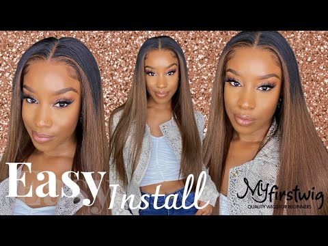 16-20 Inch Ombre Brown Straight HD Lace Wear & Go Glueless Wig - CLS016