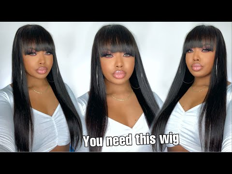 16-20 Inch Straight With Bangs HD Lace Wear & Go Glueless Wig - CLS008