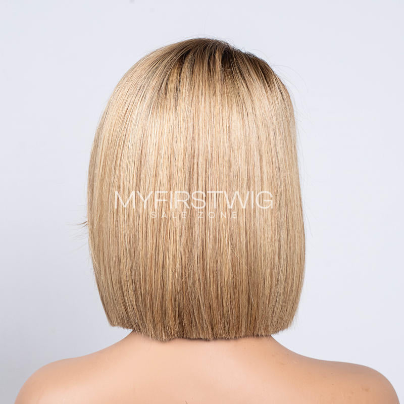Side Part Layered Bob Wig HD Lace Wear & Go Glueless Closure Wig - CLB050