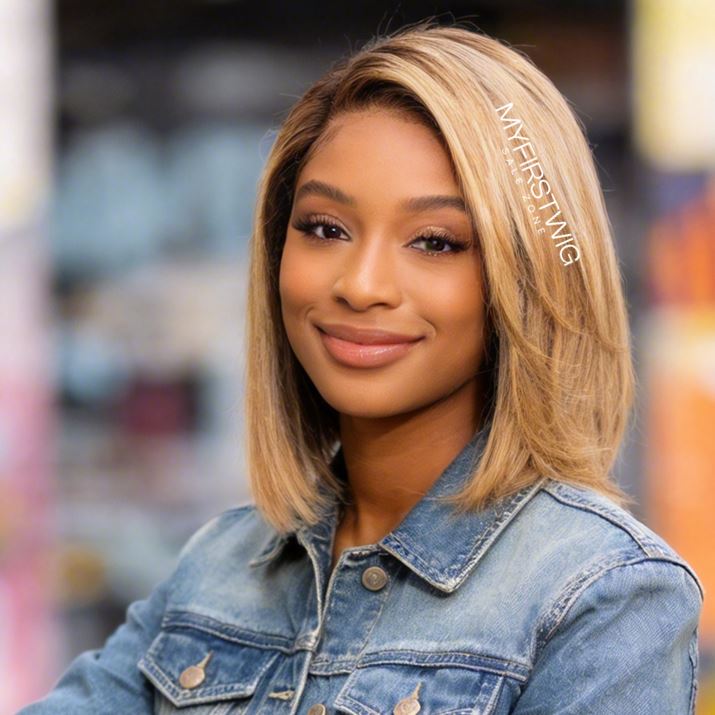 Side Part Layered Bob Wig HD Lace Wear & Go Glueless Closure Wig - CLB050