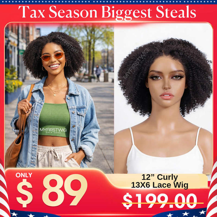 13x6 Yaki Kurzhaar Bob Unsichtbare, kleberlose Lace Front Perücke - NCB002