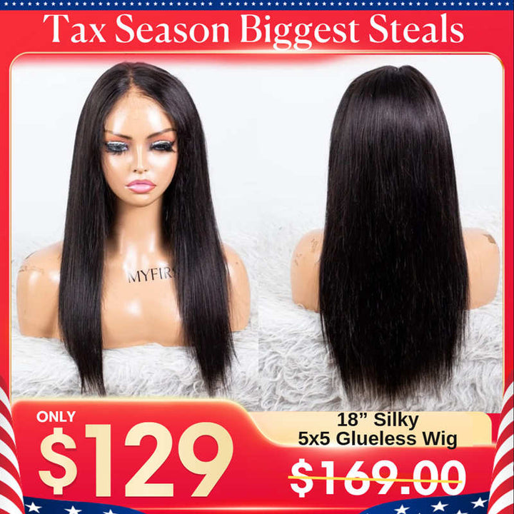 13x6 Yaki Kurzhaar Bob Unsichtbare, kleberlose Lace Front Perücke - NCB002