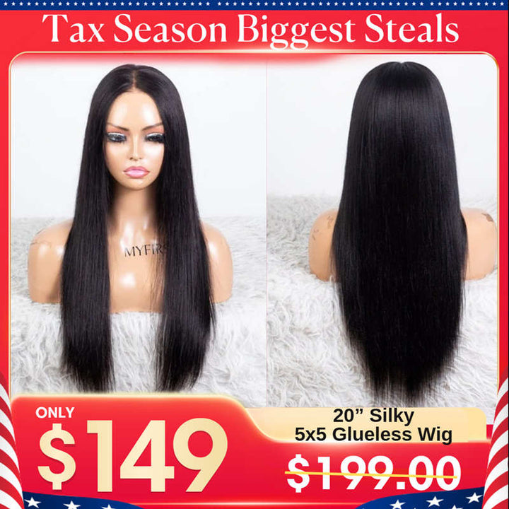 13x6 Yaki Kurzhaar Bob Unsichtbare, kleberlose Lace Front Perücke - NCB002