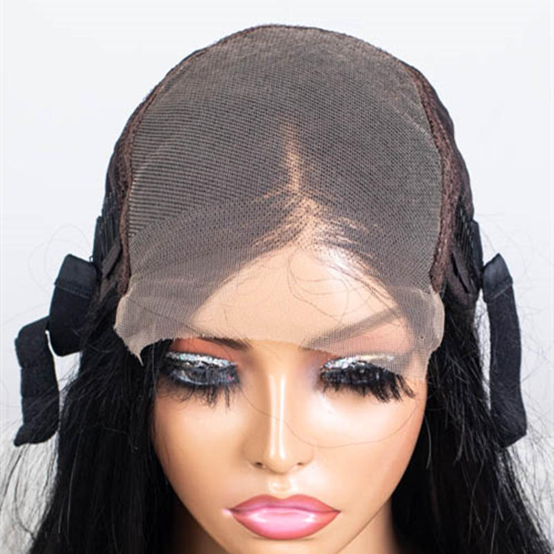 13x6 Yaki Kurzhaar Bob Unsichtbare, kleberlose Lace Front Perücke - NCB002