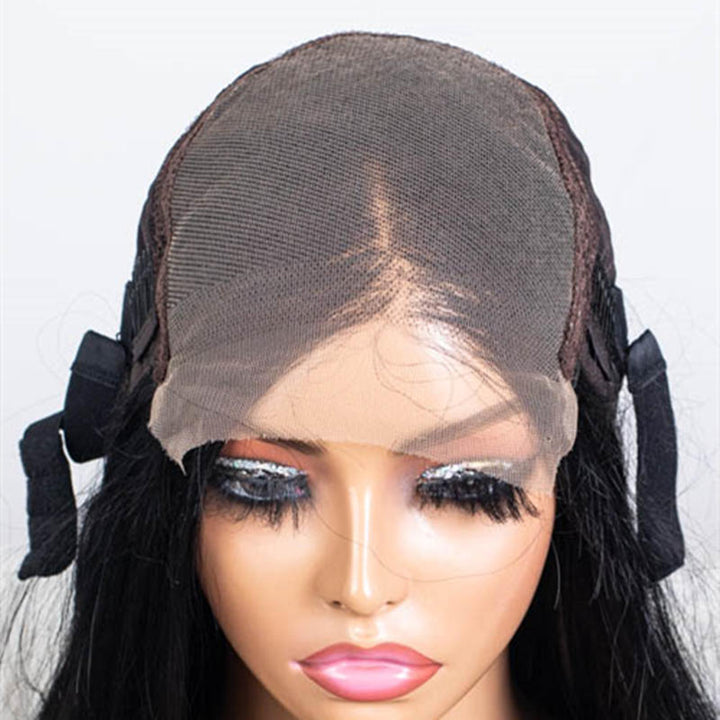 13x6 Yaki Kurzhaar Bob Unsichtbare, kleberlose Lace Front Perücke - NCB002