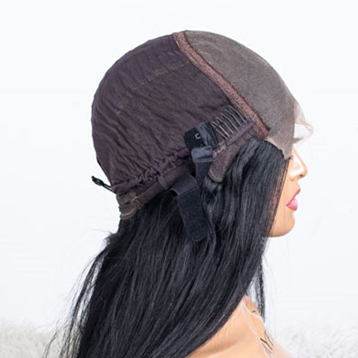 13x6 Yaki Kurzhaar Bob Unsichtbare, kleberlose Lace Front Perücke - NCB002