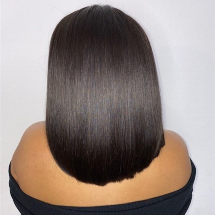 13x6 Elegant Straight Bob Side Part Undetectable Lace Glueless Lace Wig - NCB018