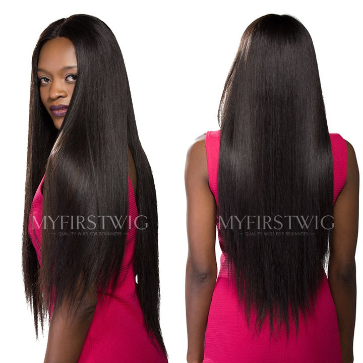 13x6 Long Straight Wig 14-20 Inch Undetectable Lace Glueless Lace Wig - NCS001