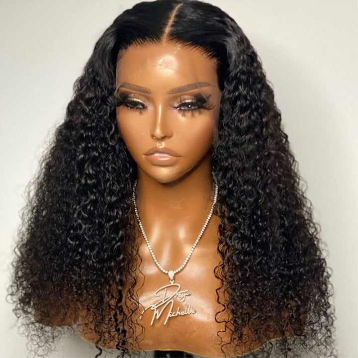 13x6 Middle Part Deep Wave Curly Wig Undetectable Lace Glueless Lace Wig - NCC003