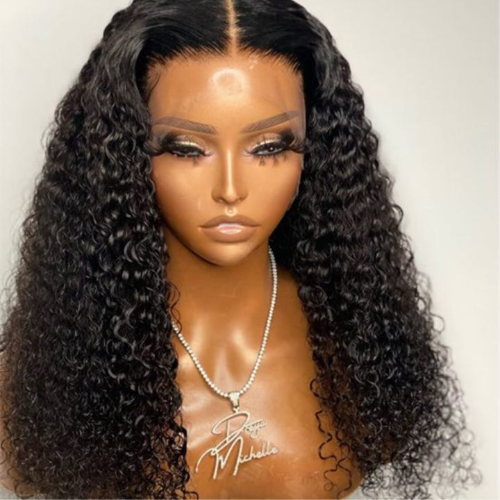 13x6 Middle Part Deep Wave Curly Wig Undetectable Lace Glueless Lace Wig - NCC003