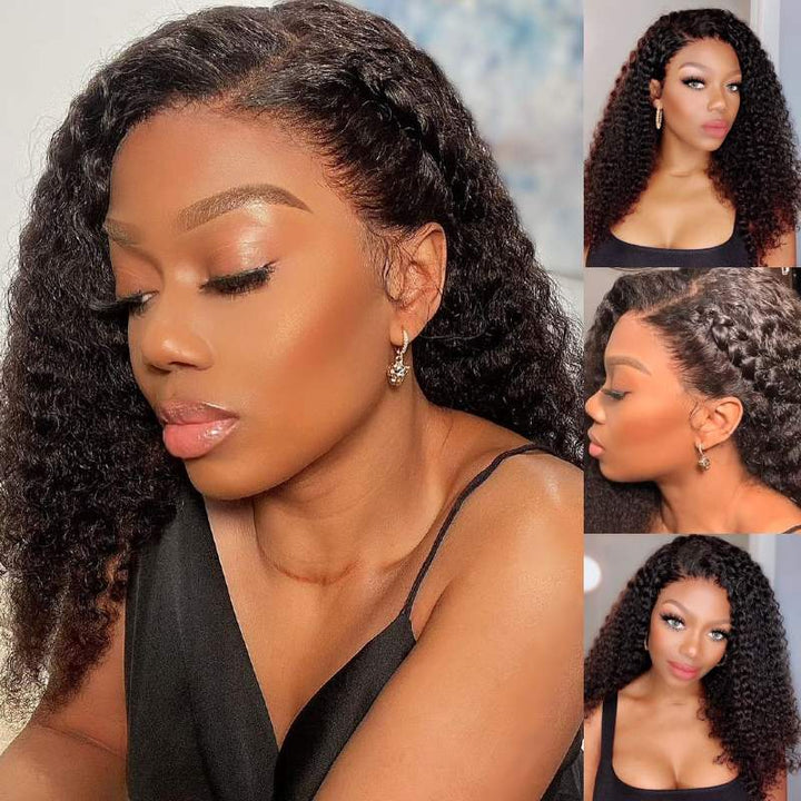 13x6 Natural Deep Wave Curly Wig Undetectable Lace Glueless Lace Wig - NCC002