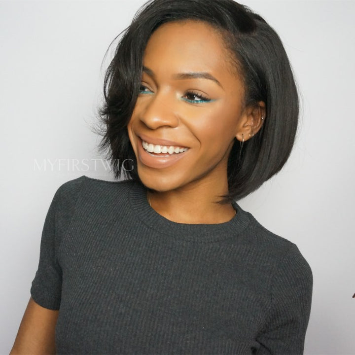 13x6 Victoria - Side Part Bob Wig Undetectable Lace Glueless Lace Wig - NCS015